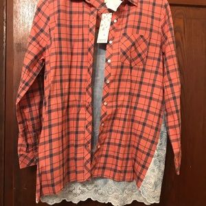Oddy Brand Flannel Shirt, Small NWT